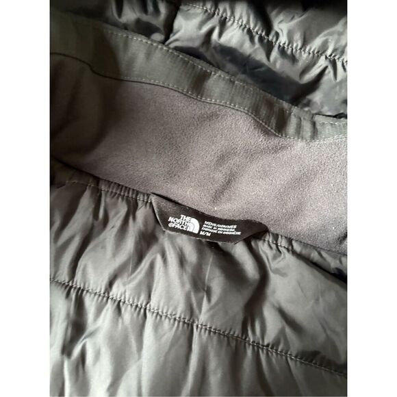 North Face Men’s Snow Jacket size M Windwall Hooded Lined Gray Red - Picture 3 of 14